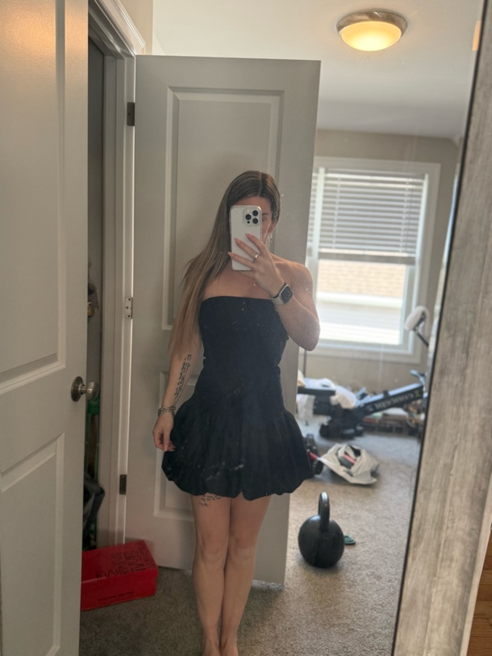 Strapless Black Mini Dress